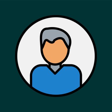 Profile icon, vector illustration simple design