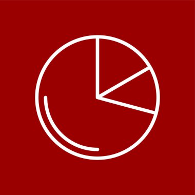 Pasta çizelgesi simgesi, vektör illüstrasyonu basit tasarım