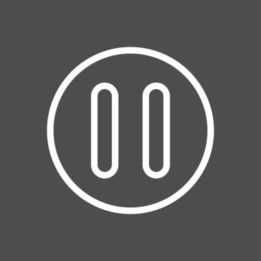 Düğme simgesini duraklat, vektör illüstrasyonu basit tasarım