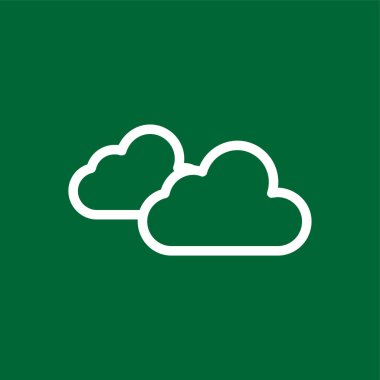 Bulutlar simgesi, vektör illüstrasyonu basit tasarım