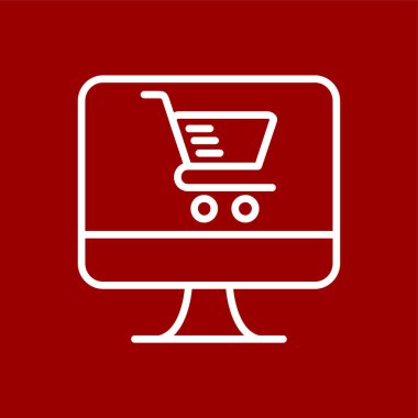 çevrimiçi depolama simgesi, vektör illüstrasyonu basit tasarım