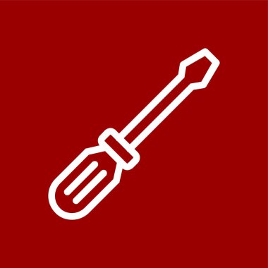 tornavida simgesi, vektör illüstrasyonu basit tasarım