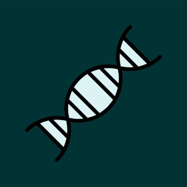 DNA simgesi, vektör illüstrasyonu basit tasarım