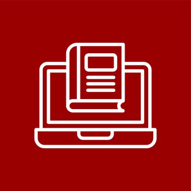 Çevrimiçi Eğitim simgesi, vektör illüstrasyonu basit tasarım