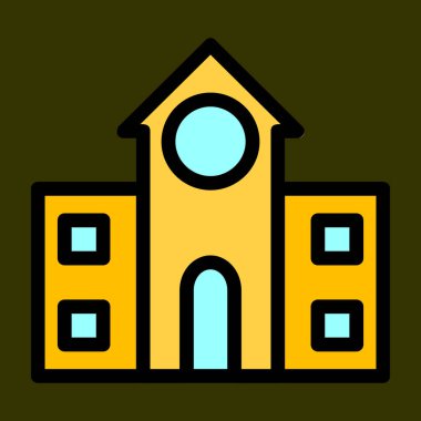 okul simgesi, vektör illüstrasyonu basit tasarım