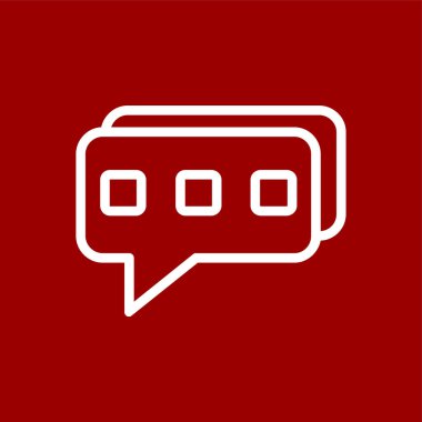 Sohbet simgesi, vektör illüstrasyonu basit tasarım