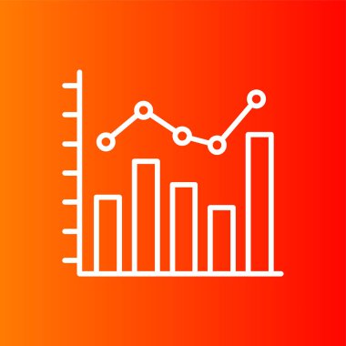 çubuk grafik simgesi, vektör illüstrasyonu basit tasarım