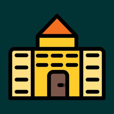 okul simgesi, vektör illüstrasyonu basit tasarım