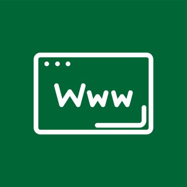Www simgesi, vektör illüstrasyonu basit tasarım