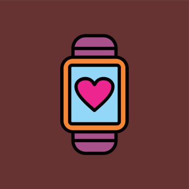 smartwatch simgesi, vektör illüstrasyonu basit tasarım