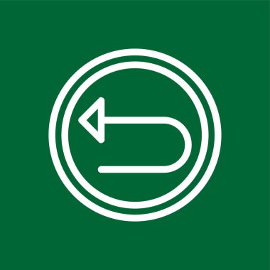 Sol Ok simgesi, vektör illüstrasyonu basit tasarım