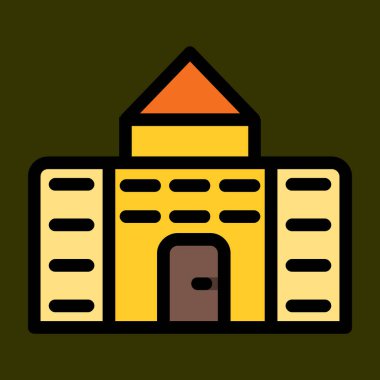 okul simgesi, vektör illüstrasyonu basit tasarım