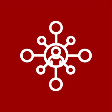 Ağ Simgesi, vektör illüstrasyonu basit tasarım