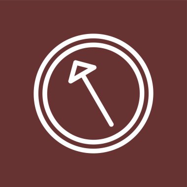 Sol Yukarı simgesi, vektör illüstrasyonu basit tasarım