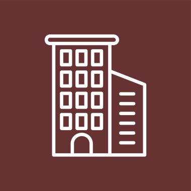 bina simgesi, vektör illüstrasyonu basit tasarım