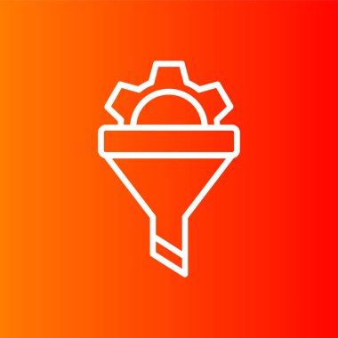 Simge filtreleniyor, vektör illüstrasyonu basit tasarım