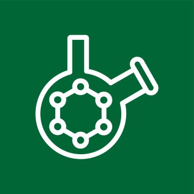 Biyolojik kimya simgesi, vektör illüstrasyonu basit tasarım