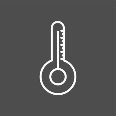 termometre simgesi, vektör illüstrasyonu basit tasarım