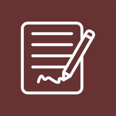 imza simgesi, vektör illüstrasyonu basit tasarım