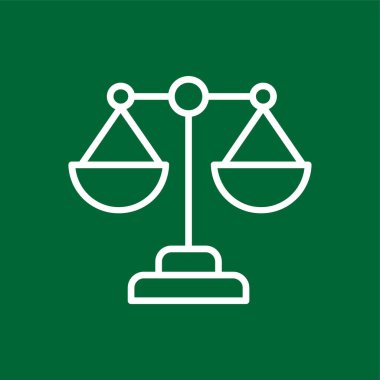 Denge simgesi, vektör illüstrasyonu basit tasarım