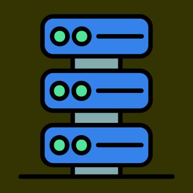 sunucu simgesi, vektör illüstrasyonu basit tasarım