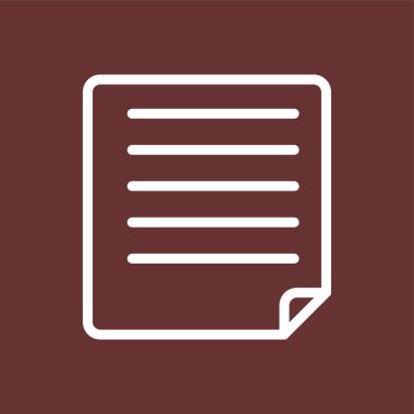 belge simgesi, vektör illüstrasyonu basit tasarım