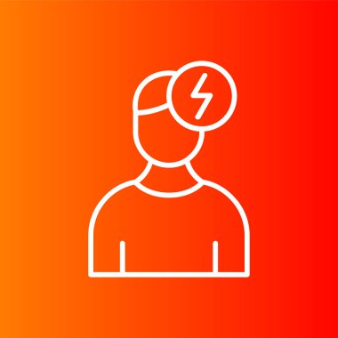 Beyin fırtınası simgesi, vektör illüstrasyonu basit tasarım