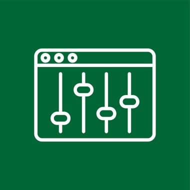 Web tarayıcı simgesi, vektör illüstrasyonu basit tasarım