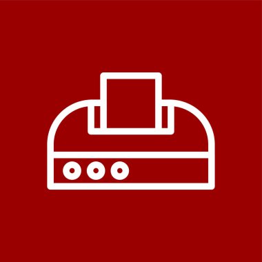 Yazdırma simgesi, vektör illüstrasyonu basit tasarım