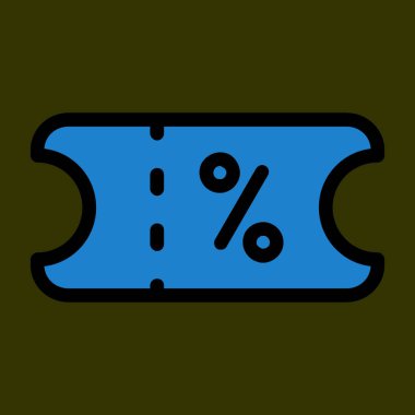 İndirim simgesi, vektör illüstrasyonu basit tasarım
