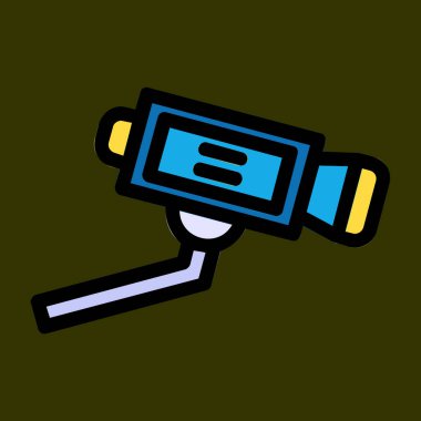 cctv simgesi, vektör illüstrasyonu basit tasarım