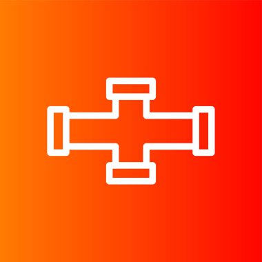 Boru simgesi, vektör illüstrasyonu basit tasarım