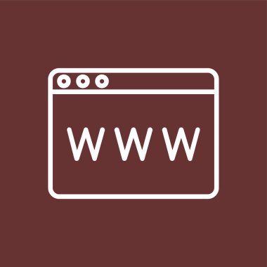 Www simgesi, vektör illüstrasyonu basit tasarım