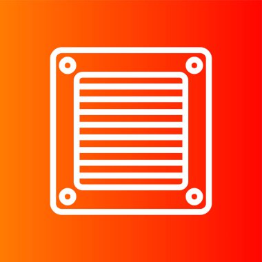 Havalandırma simgesi, vektör illüstrasyonu basit tasarım