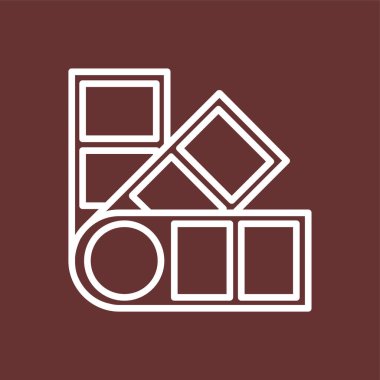 Renk Paleti simgesi, vektör illüstrasyonu basit tasarım