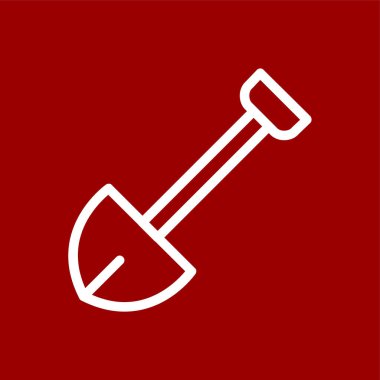 Kürek simgesi, vektör illüstrasyonu basit tasarım