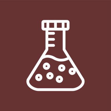 Kimya laboratuvarı 1 - Satır _ 1-9 simgesi, vektör illüstrasyonu basit tasarım