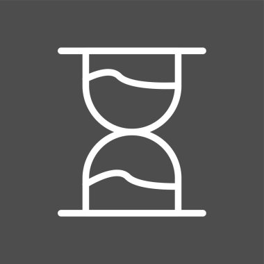 Houre Glass simgesi, vektör illüstrasyonu basit tasarım