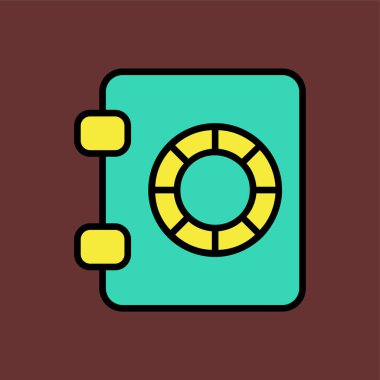 Güvenli simge, vektör illüstrasyonu basit tasarım