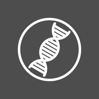 DNA simgesi, vektör illüstrasyonu basit tasarım