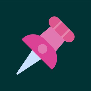 Pin simgesi, vektör illüstrasyonu basit tasarım