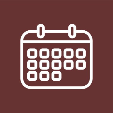 Takvim simgesi, vektör illüstrasyonu basit tasarım