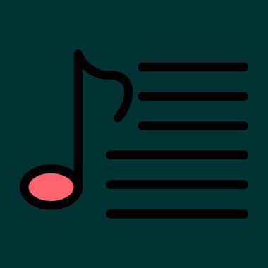 Parça listesi simgesi, vektör illüstrasyonu basit tasarım