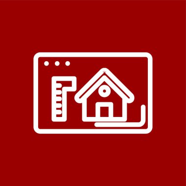 Mimari simgesi, vektör illüstrasyonu basit tasarım