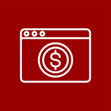 Dolar simgesi, vektör illüstrasyonu basit tasarım