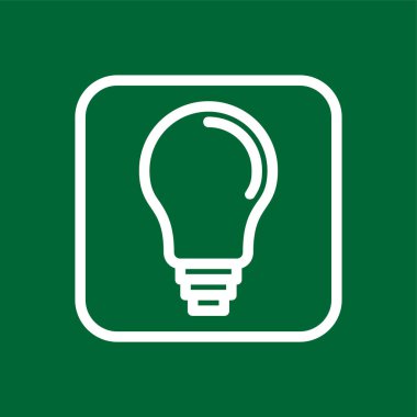 ampul simgesi, vektör illüstrasyonu basit tasarım