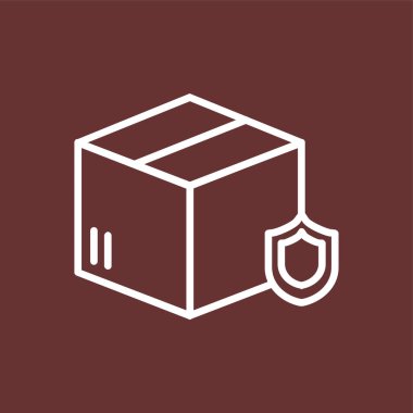 Paket simgesi, vektör illüstrasyonu basit tasarım