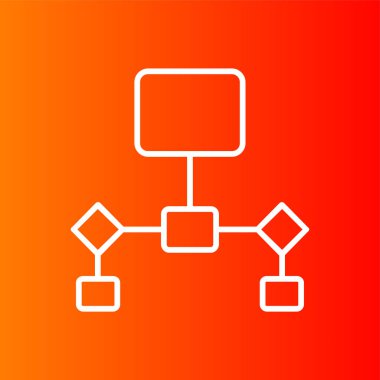 Akış çizelgesi simgesi, vektör illüstrasyonu basit tasarım