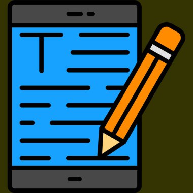 İçerik Oluşturucu simgesi, vektör illüstrasyonu basit tasarım