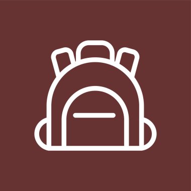 sırt çantası simgesi, vektör illüstrasyonu basit tasarım